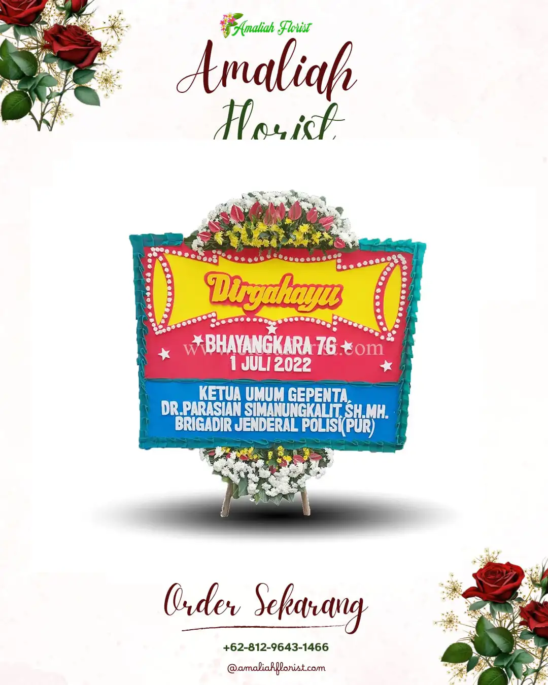 Papan Bunga HUT Ulang Tahun Banyuasin Iii